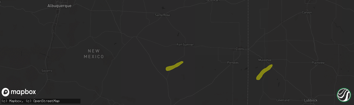 Hail map in Fort Sumner, NM on October 20, 2024