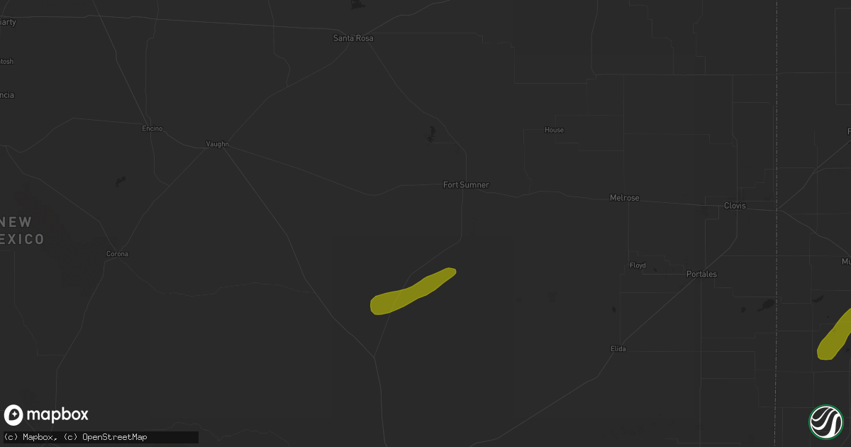 Hail map in Fort Sumner, NM on October 20, 2024