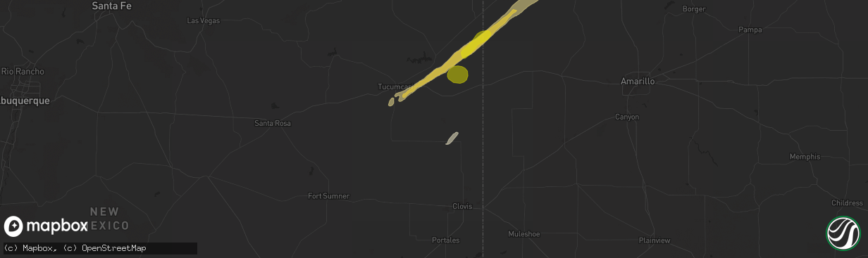 Hail map in Grady, NM on October 20, 2024