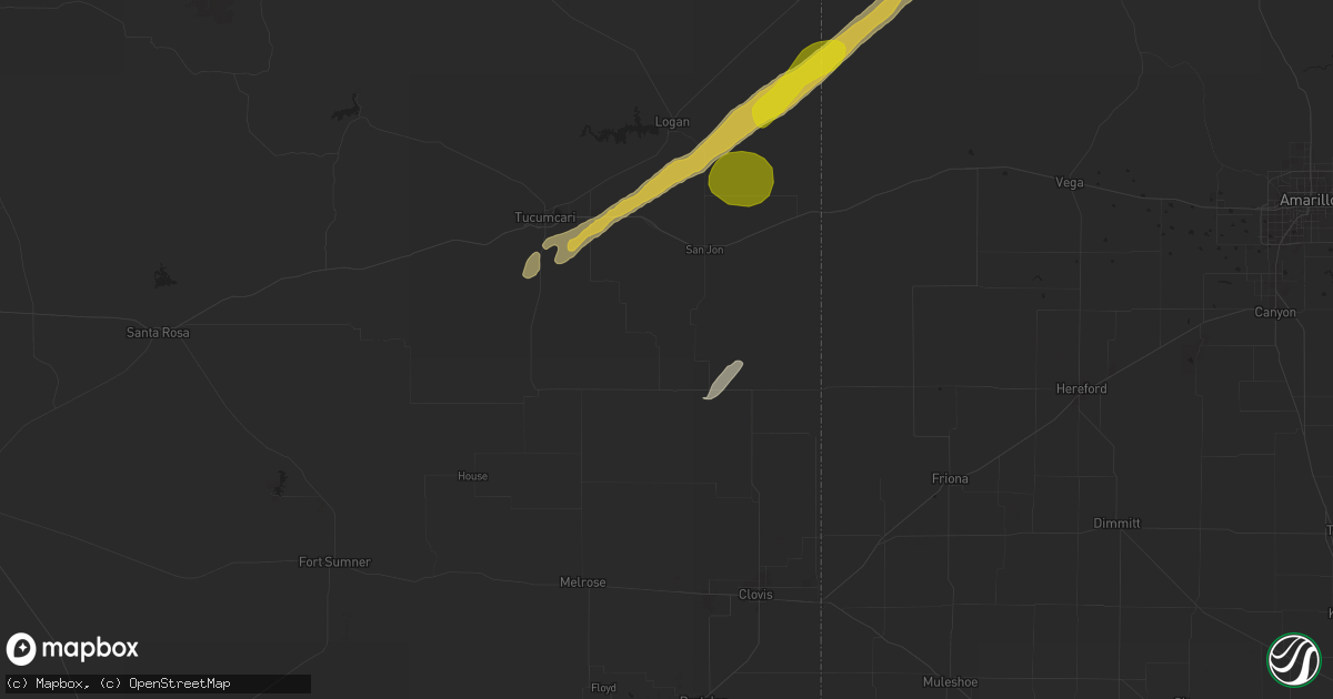 Hail map in Grady, NM on October 20, 2024