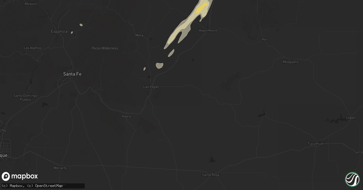 Hail map in Las Vegas, NM on October 20, 2024