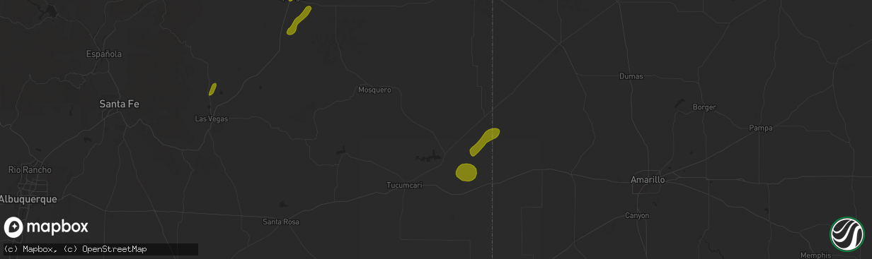 Hail map in Logan, NM on October 20, 2024