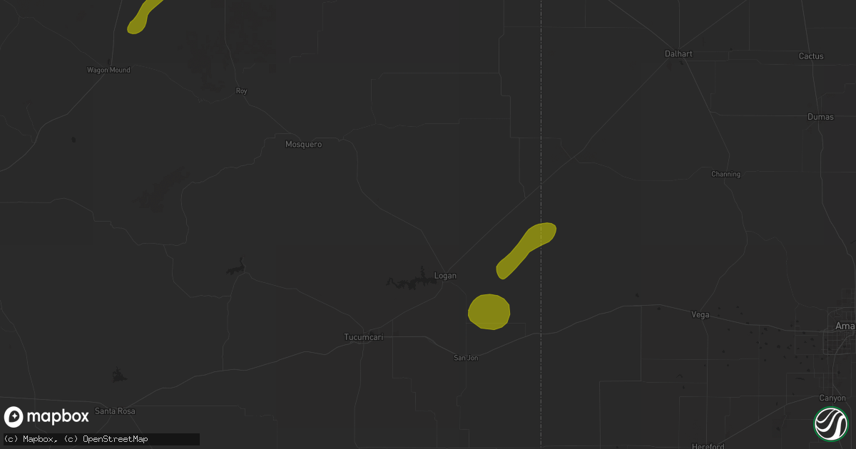 Hail map in Logan, NM on October 20, 2024