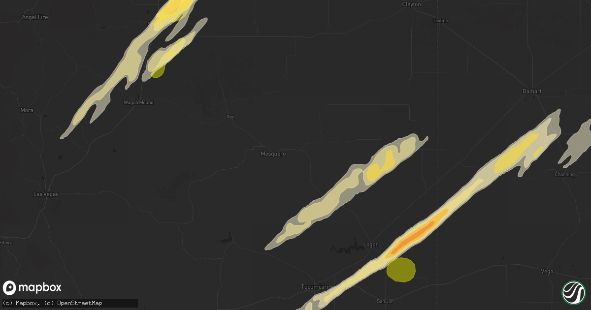 Hail map in Mosquero, NM on October 20, 2024