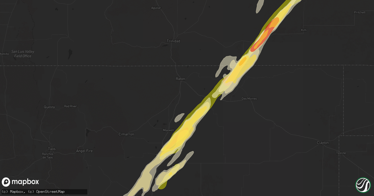 Hail map in Raton, NM on October 20, 2024