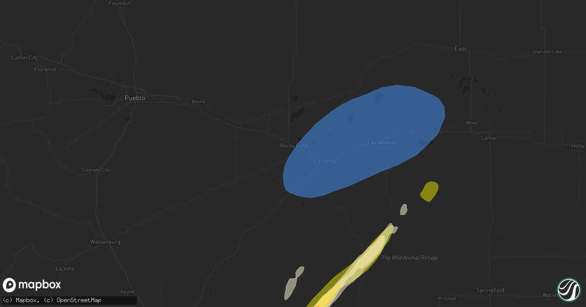 Hail map in Rocky Ford, CO on October 20, 2024