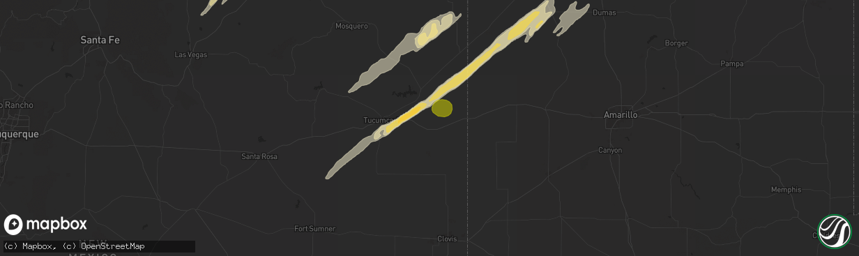 Hail map in San Jon, NM on October 20, 2024