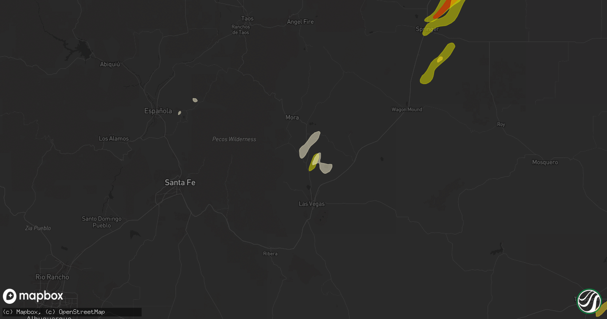 Hail map in Sapello, NM on October 20, 2024