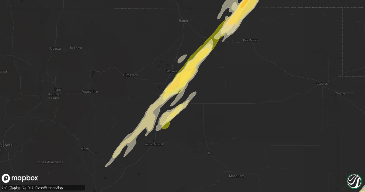 Hail map in Springer, NM on October 20, 2024
