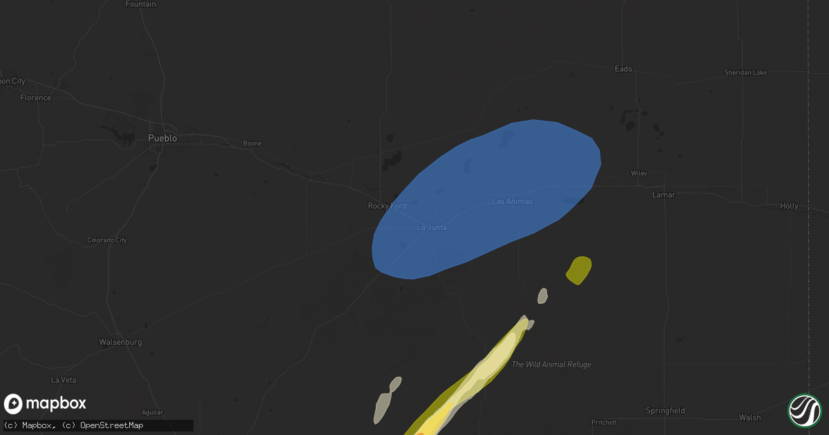 Hail map in Swink, CO on October 20, 2024
