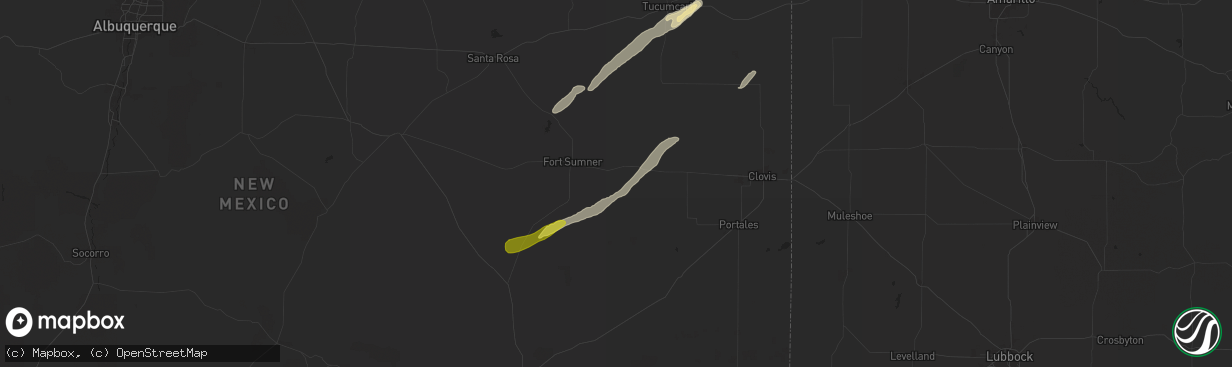 Hail map in Taiban, NM on October 20, 2024