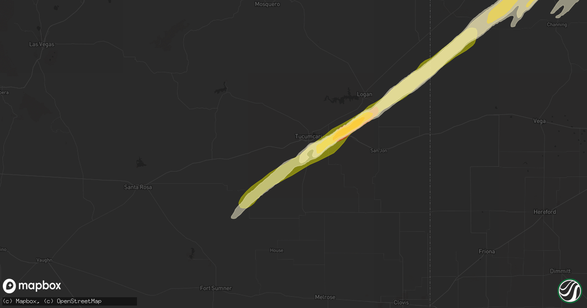 Hail map in Tucumcari, NM on October 20, 2024