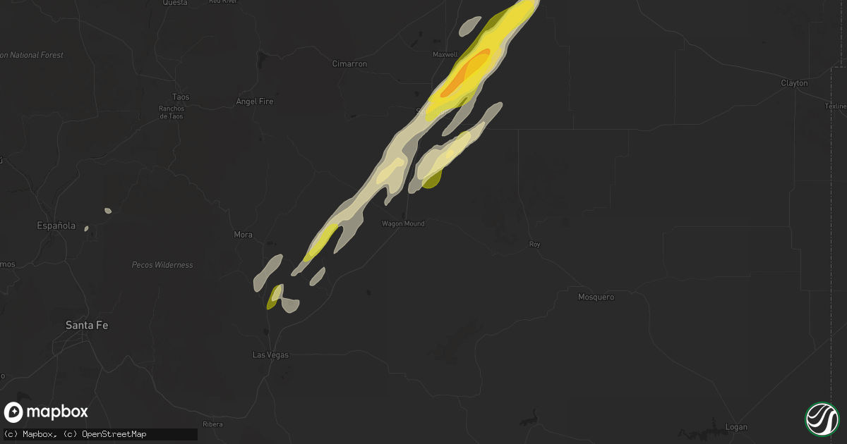 Hail map in Wagon Mound, NM on October 20, 2024