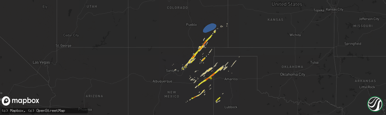 Hail map on October 20, 2024