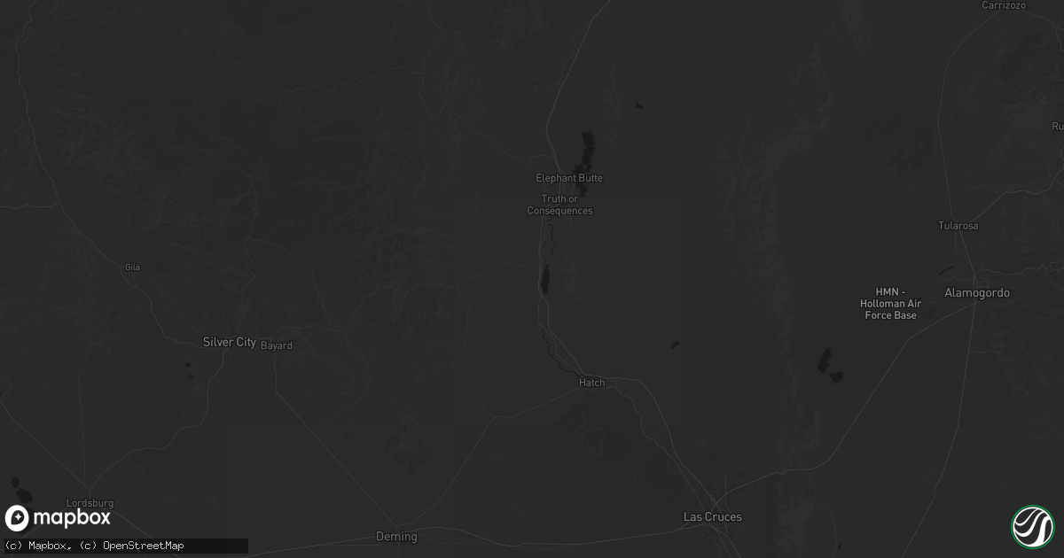 Hail map in Caballo, NM on October 20, 2026