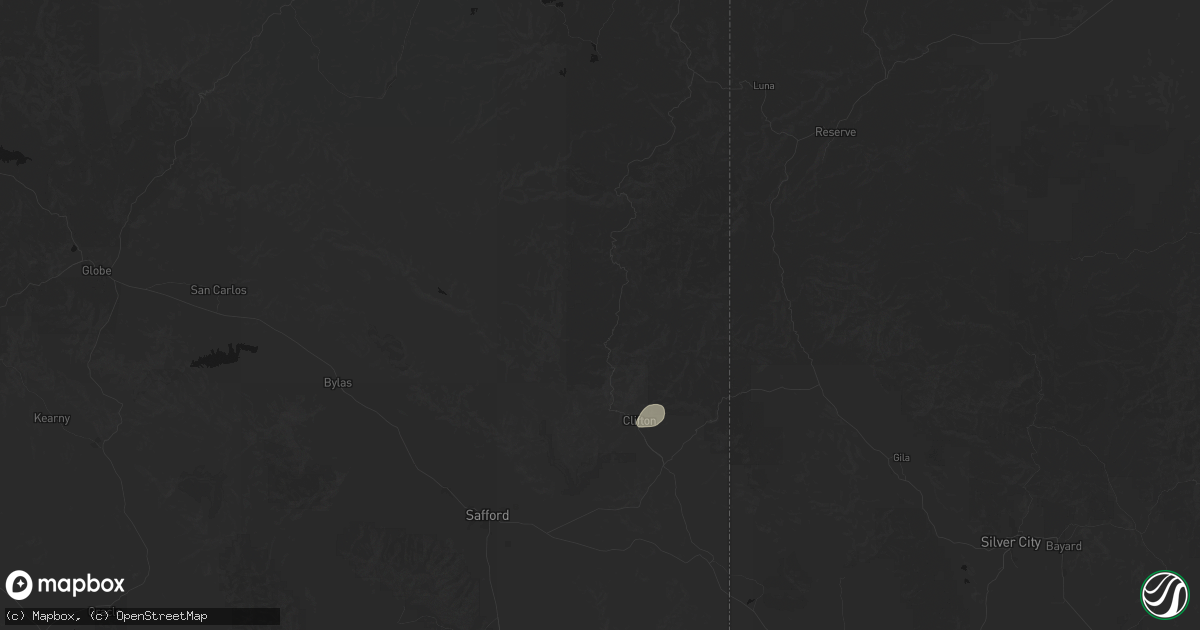 Hail map in Clifton, AZ on October 20, 2026