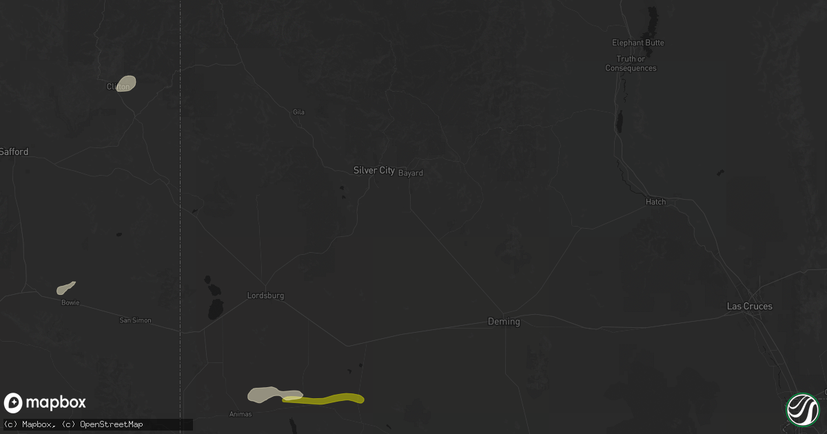 Hail map in Hurley, NM on October 20, 2026