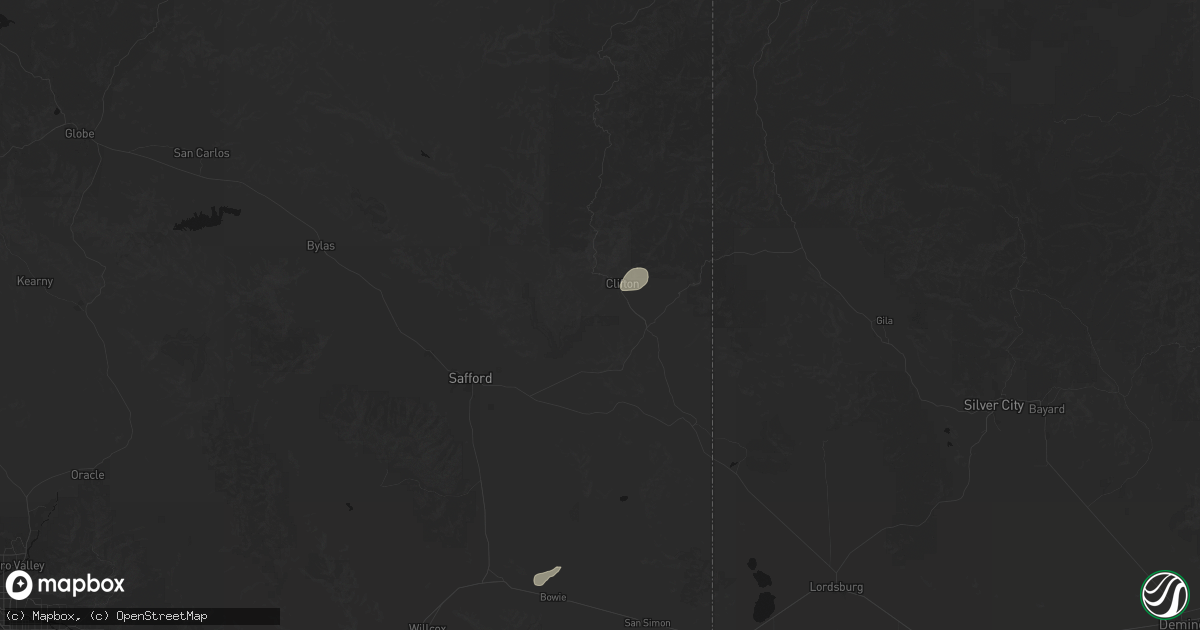 Hail map in Morenci, AZ on October 20, 2026