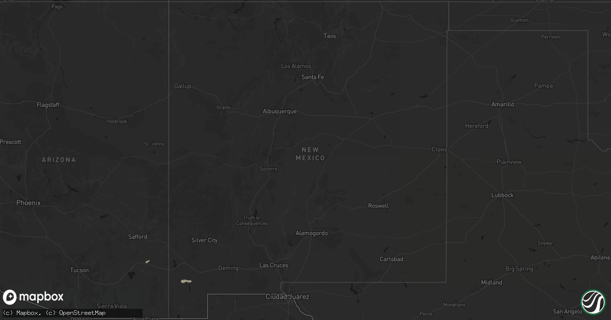 Hail map in New Mexico on October 20, 2026
