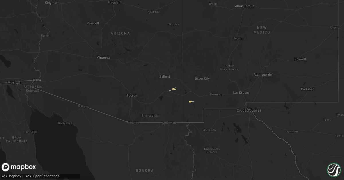 Hail map on October 20, 2026