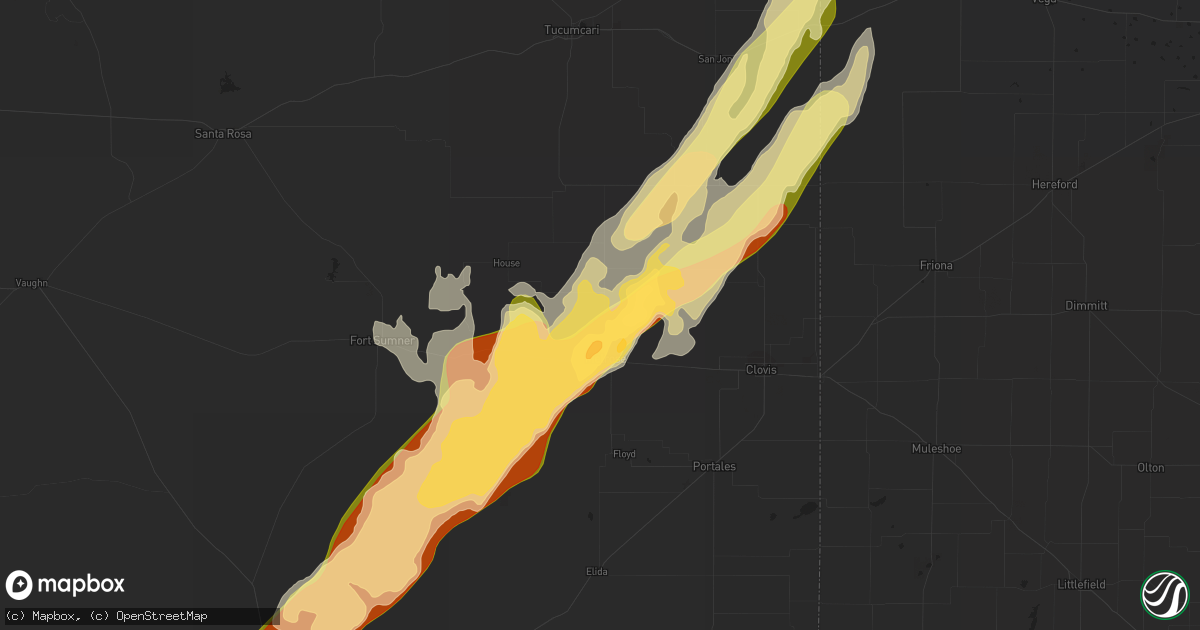 Hail map in Melrose, NM on October 21, 2015