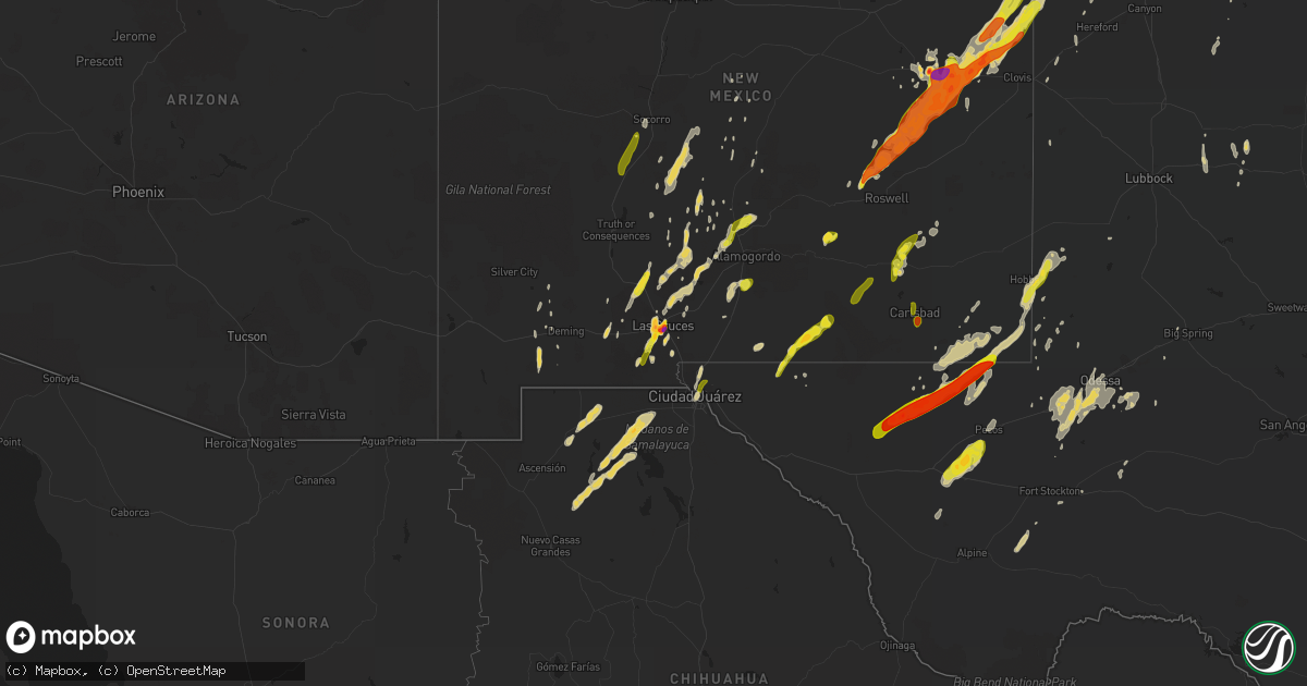 Hail map on October 21, 2015