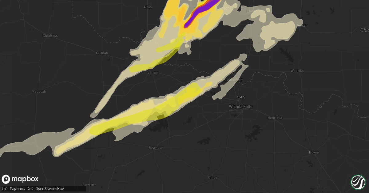 Hail map in Electra, TX on October 21, 2017