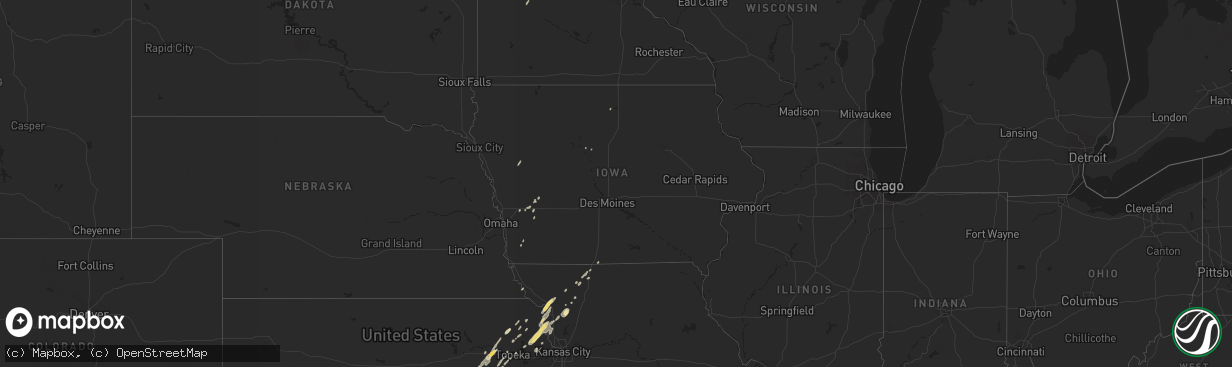 Hail map in Iowa on October 21, 2017