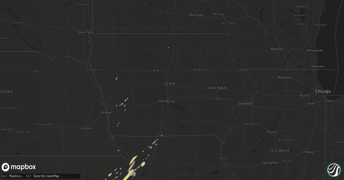 Hail map in Iowa on October 21, 2017