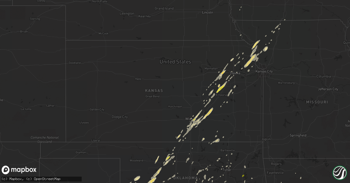 Hail map in Kansas on October 21, 2017