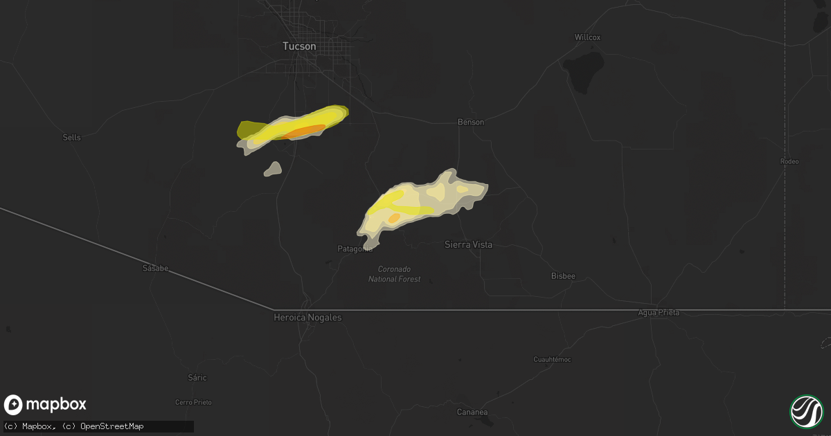 Hail map in Elgin, AZ on October 21, 2018