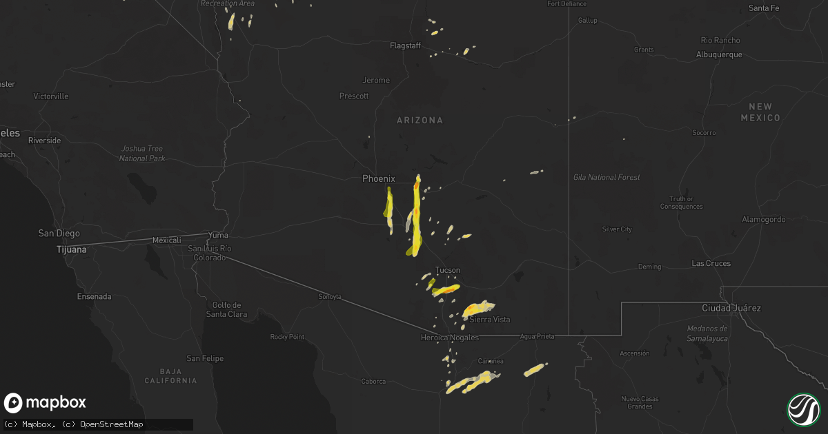 Hail map on October 21, 2018