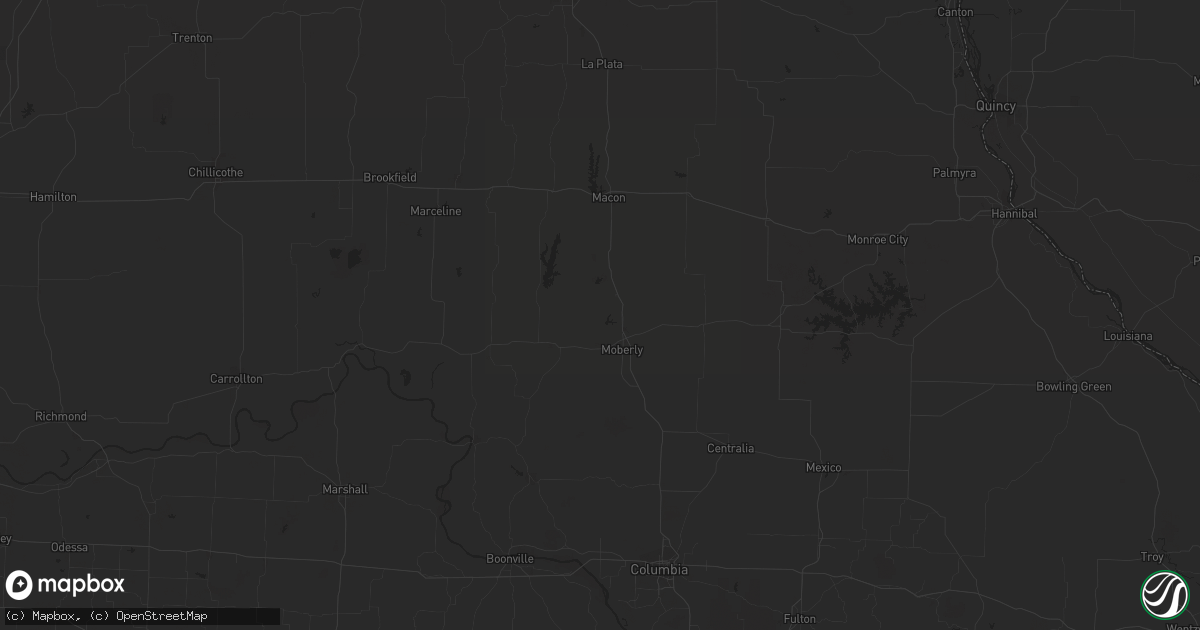 Hail map in Saint Patrick, MO on October 21, 2020