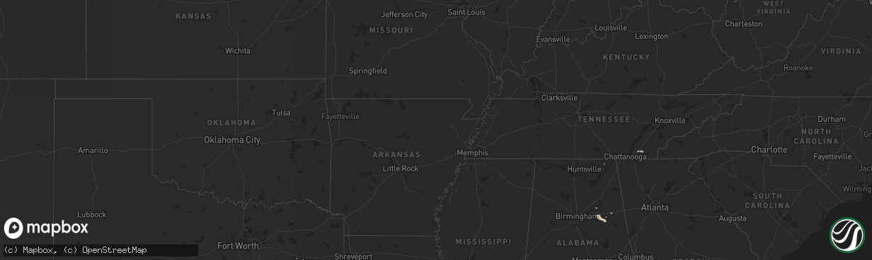 Hail map in Alabama on October 21, 2021