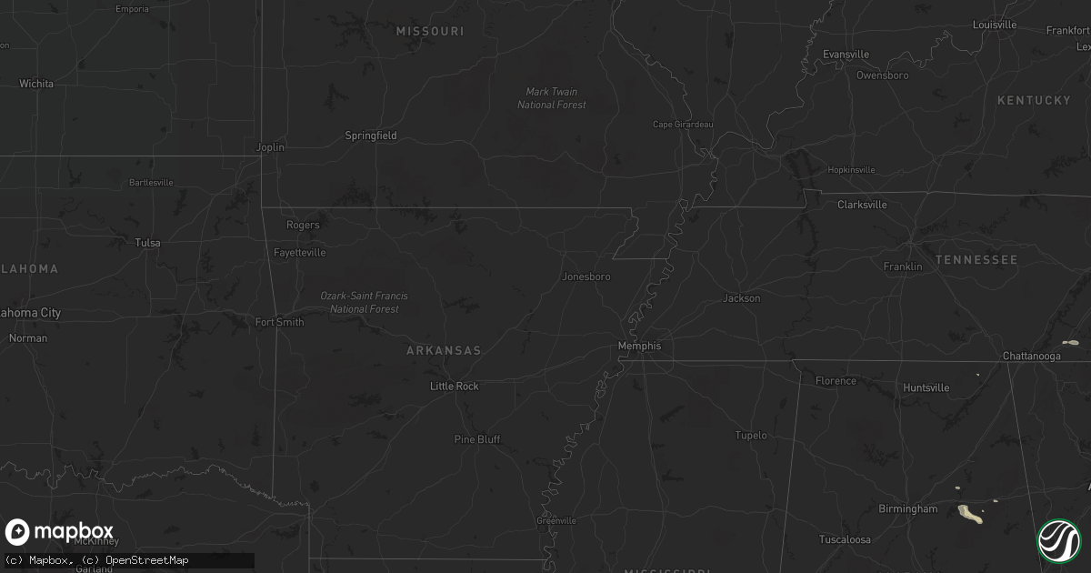 Hail map in Pennsylvania on October 21, 2021