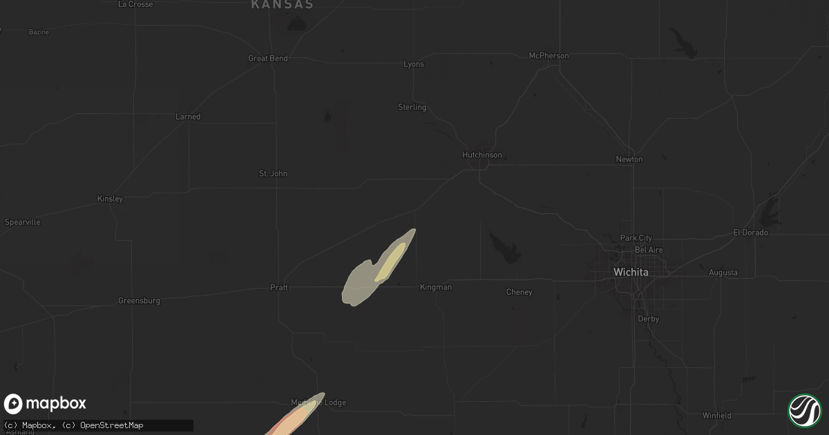 Hail map in Arlington, KS on October 21, 2024