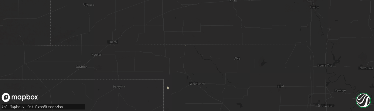 Hail map in Buffalo, OK on October 21, 2024