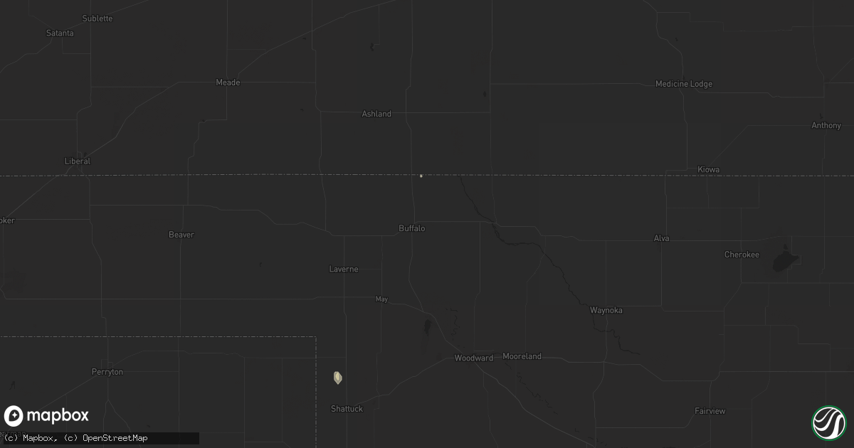 Hail map in Buffalo, OK on October 21, 2024