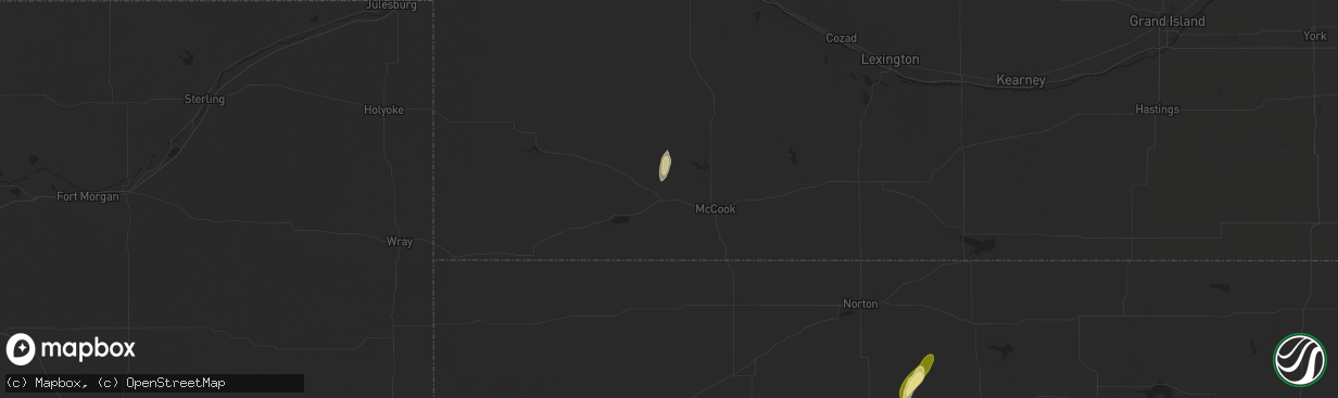 Hail map in Culbertson, NE on October 21, 2024