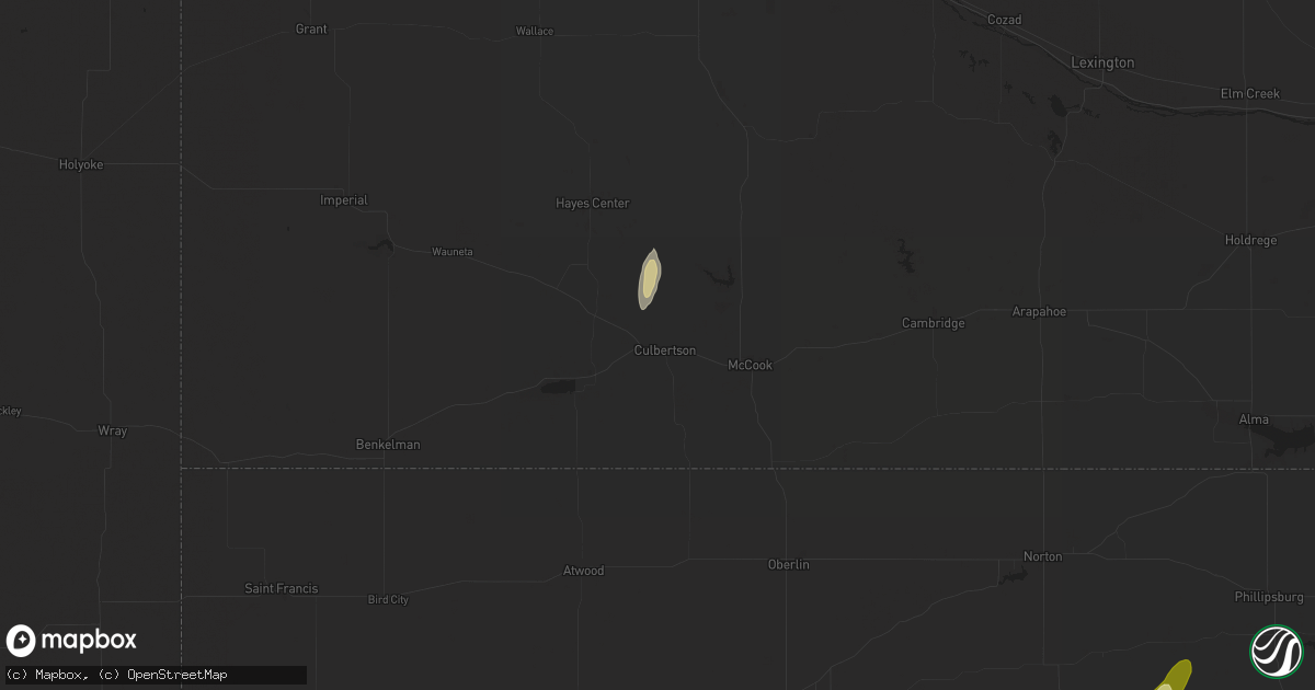 Hail map in Culbertson, NE on October 21, 2024