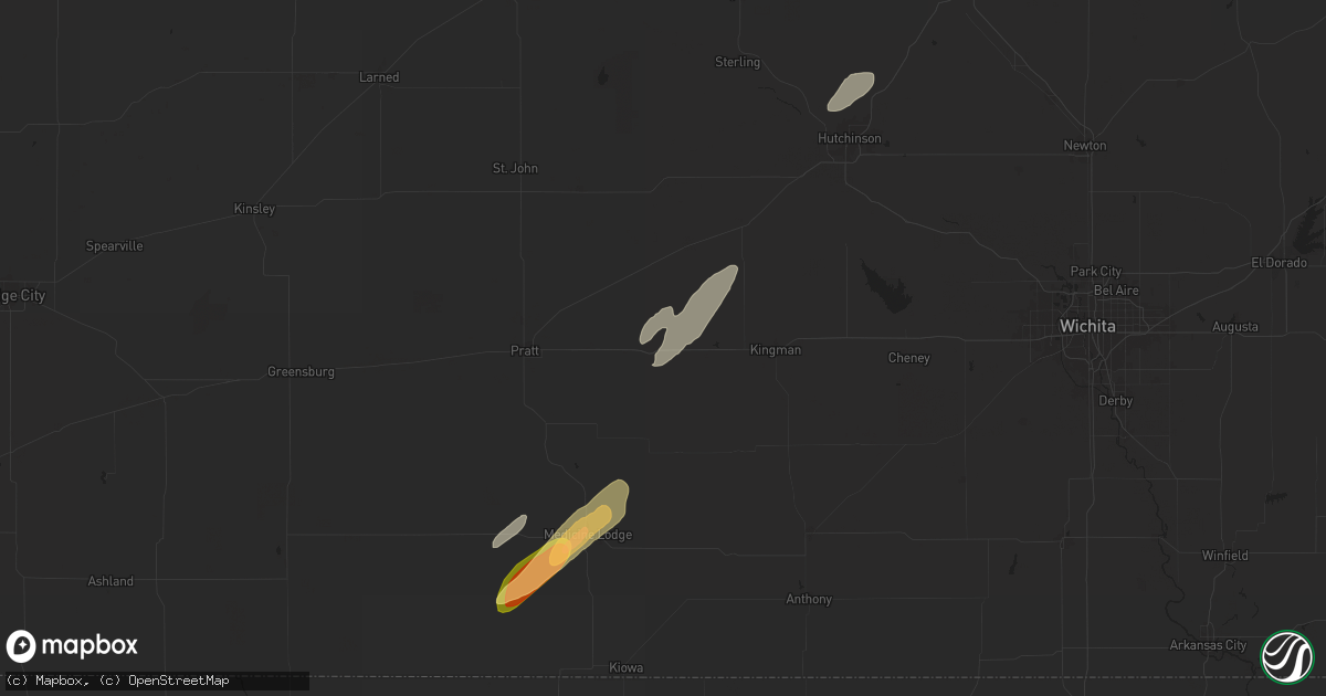 Hail map in Cunningham, KS on October 21, 2024