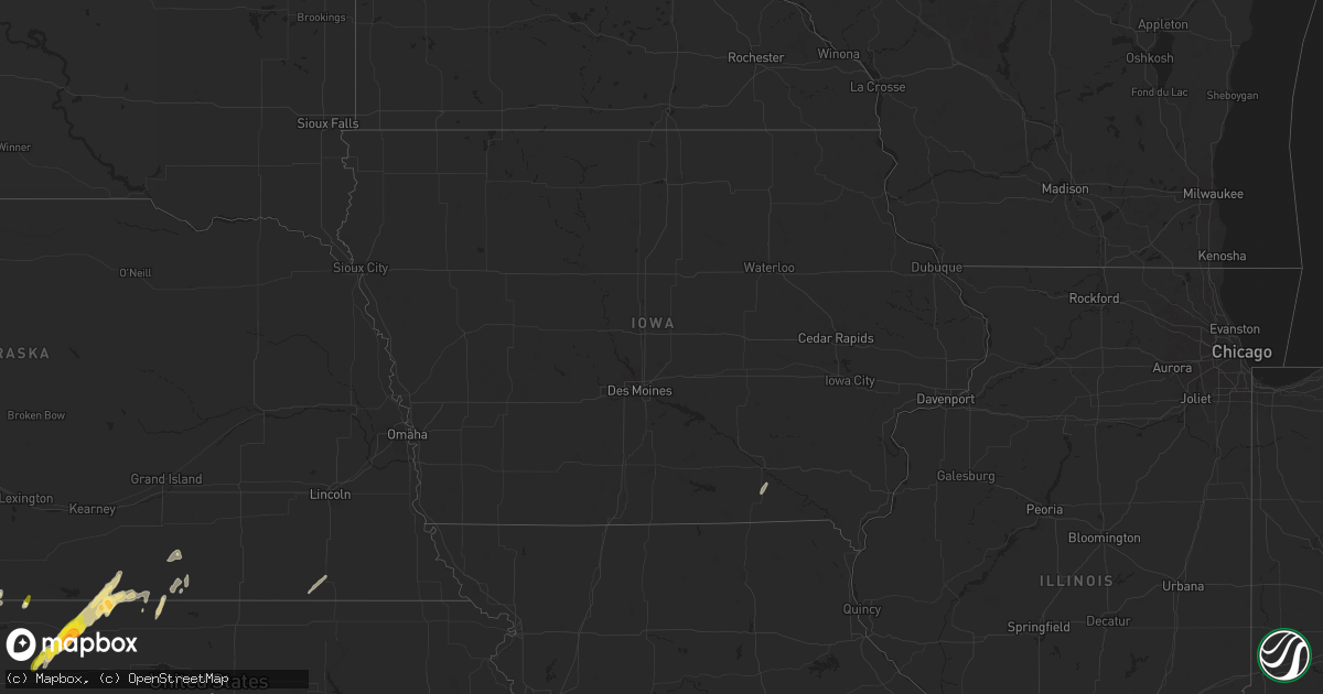 Hail map in Iowa on October 21, 2024
