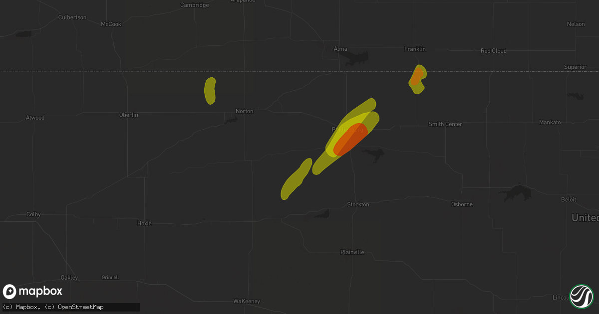 Hail map in Logan, KS on October 21, 2024