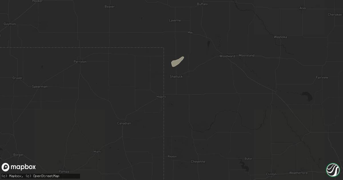 Hail map in Shattuck, OK on October 21, 2024