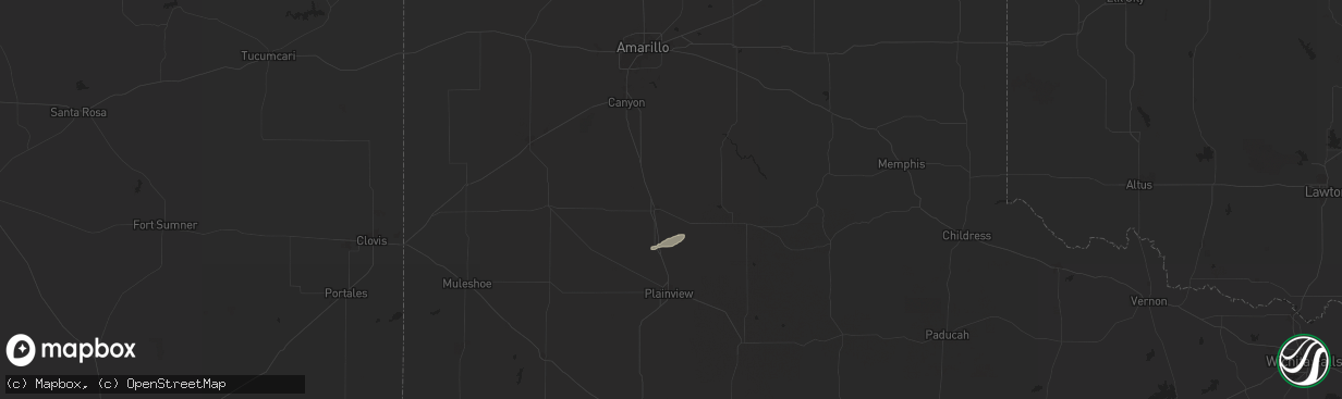 Hail map in Tulia, TX on October 21, 2024