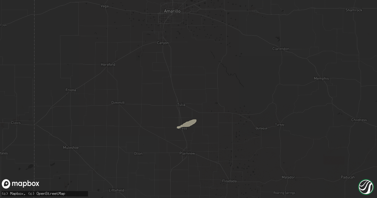 Hail map in Tulia, TX on October 21, 2024