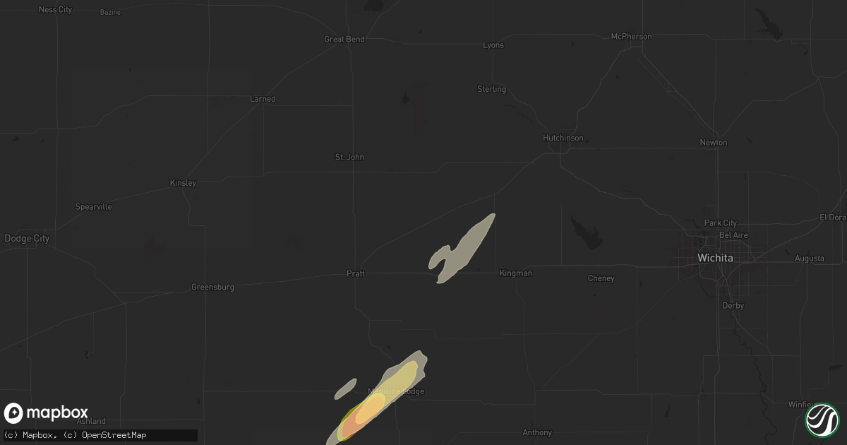 Hail map in Turon, KS on October 21, 2024