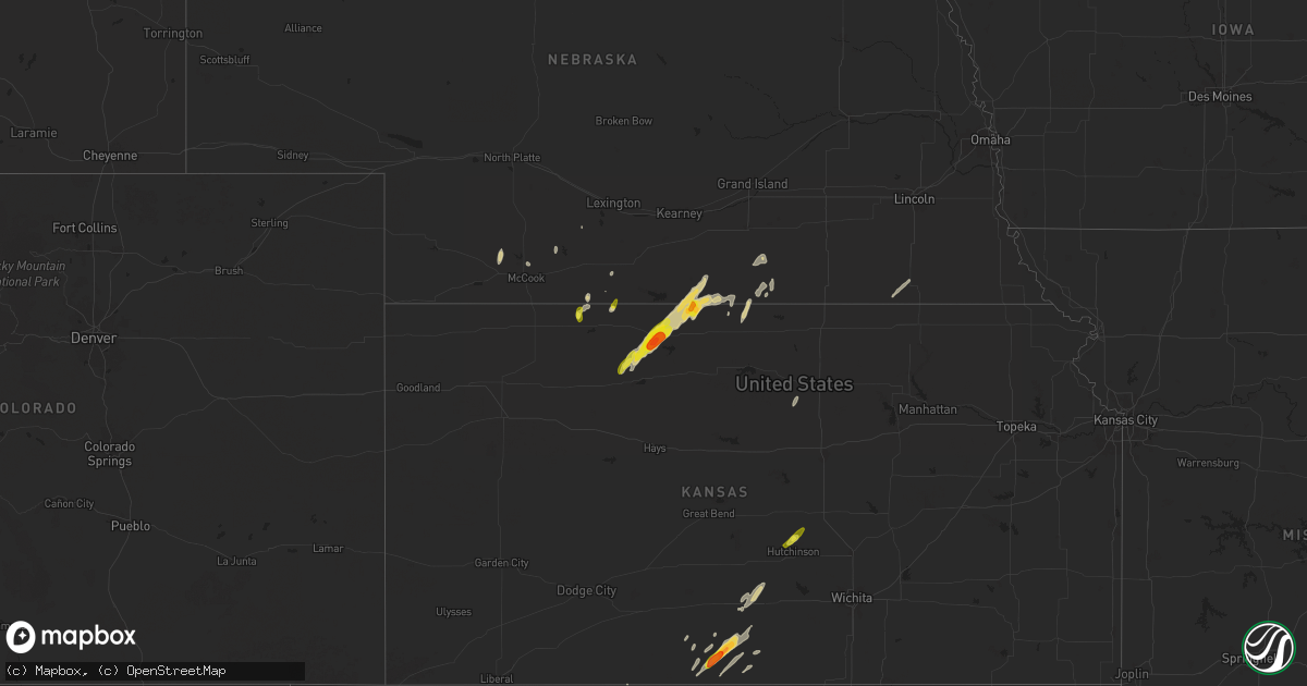 Hail map on October 21, 2024