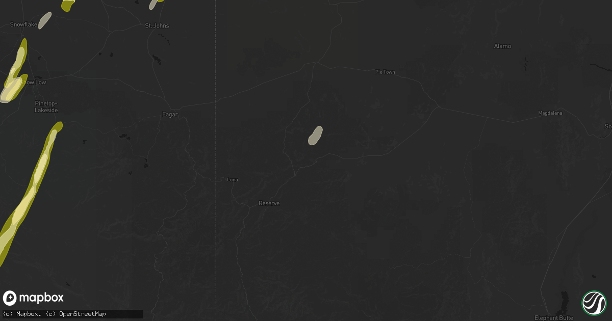 Hail map in Aragon, NM on October 21, 2026