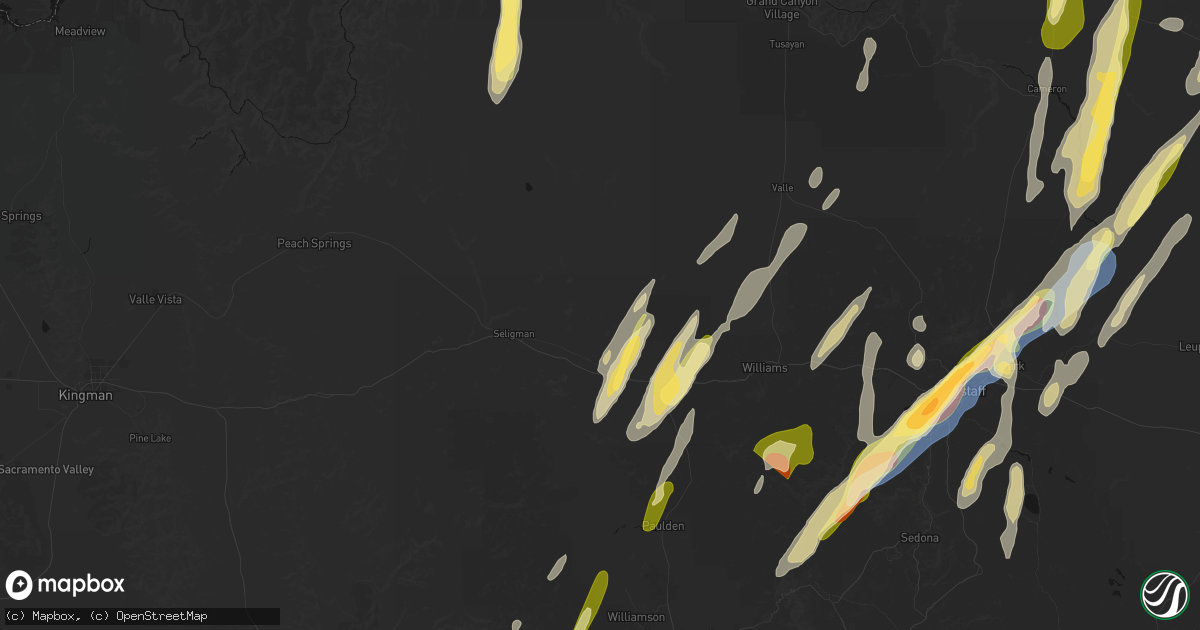 Hail map in Ash Fork, AZ on October 21, 2026